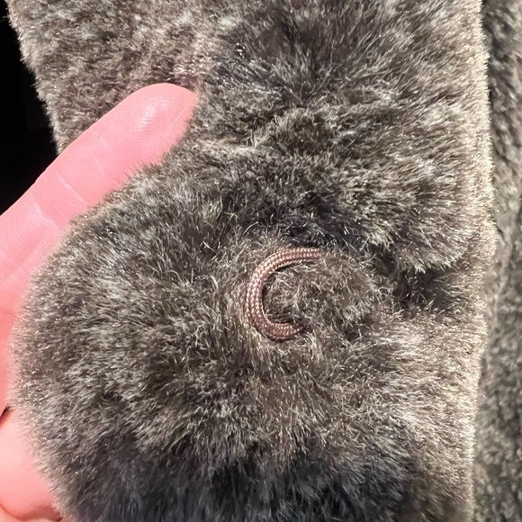 Cozy Brown Faux Fur Coat Cold Water Creek womens 16, xl - Picture 5 of 11